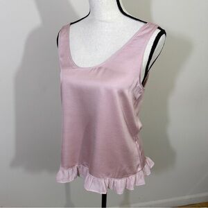 LOFT Outlet Blush Pink Satin Tank sz sm. NWT
